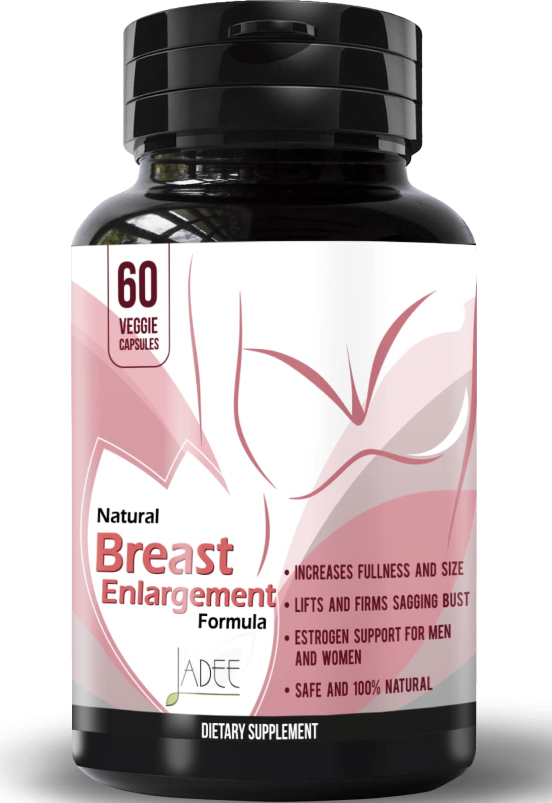 Herbal Remedy Breast Growth Pills packaging highlights brand quality and bust-focused design.