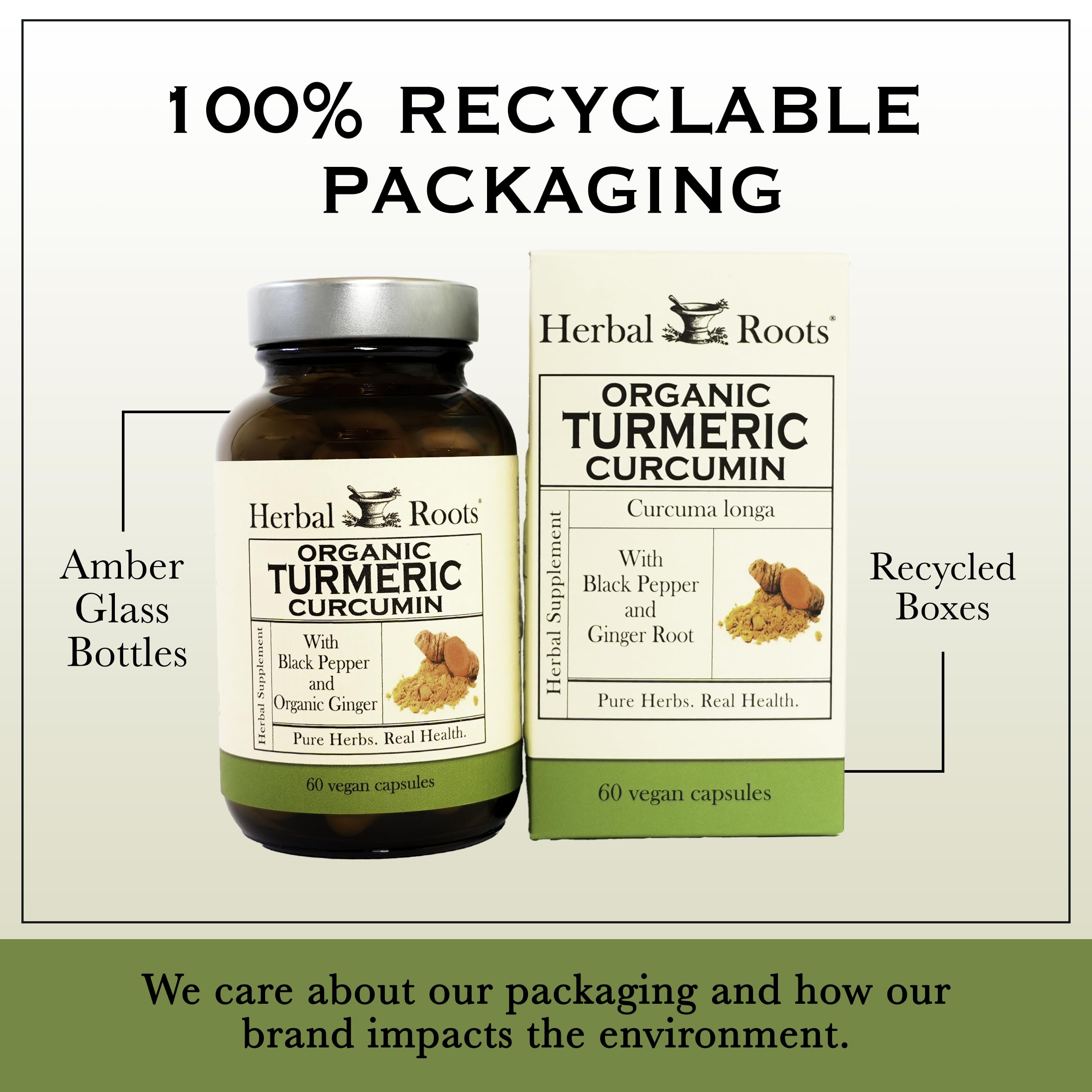 Herbal Roots ginger and black pepper blend highlighting absorption support