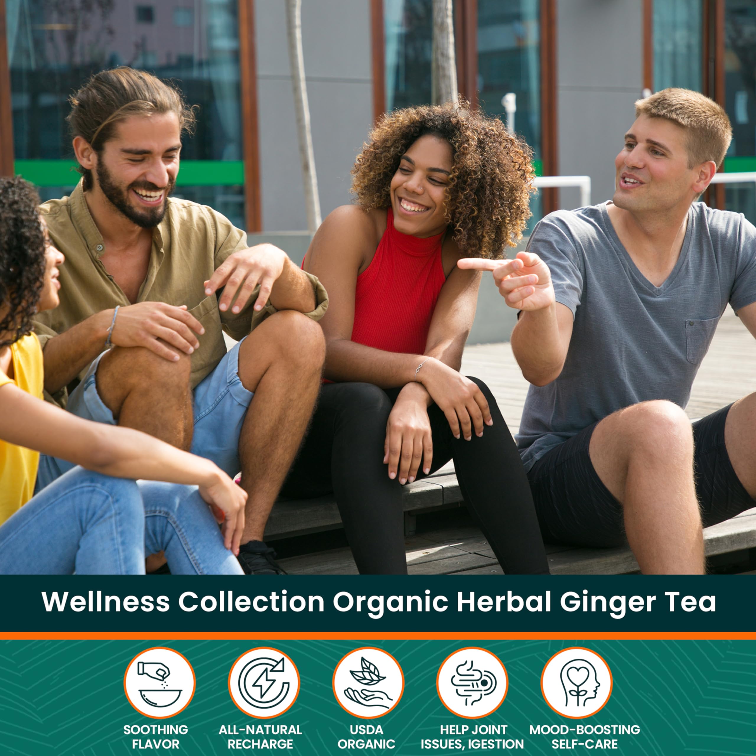 Herbaly Wellness Tea bag in bowl suggests easy daily brewing ritual