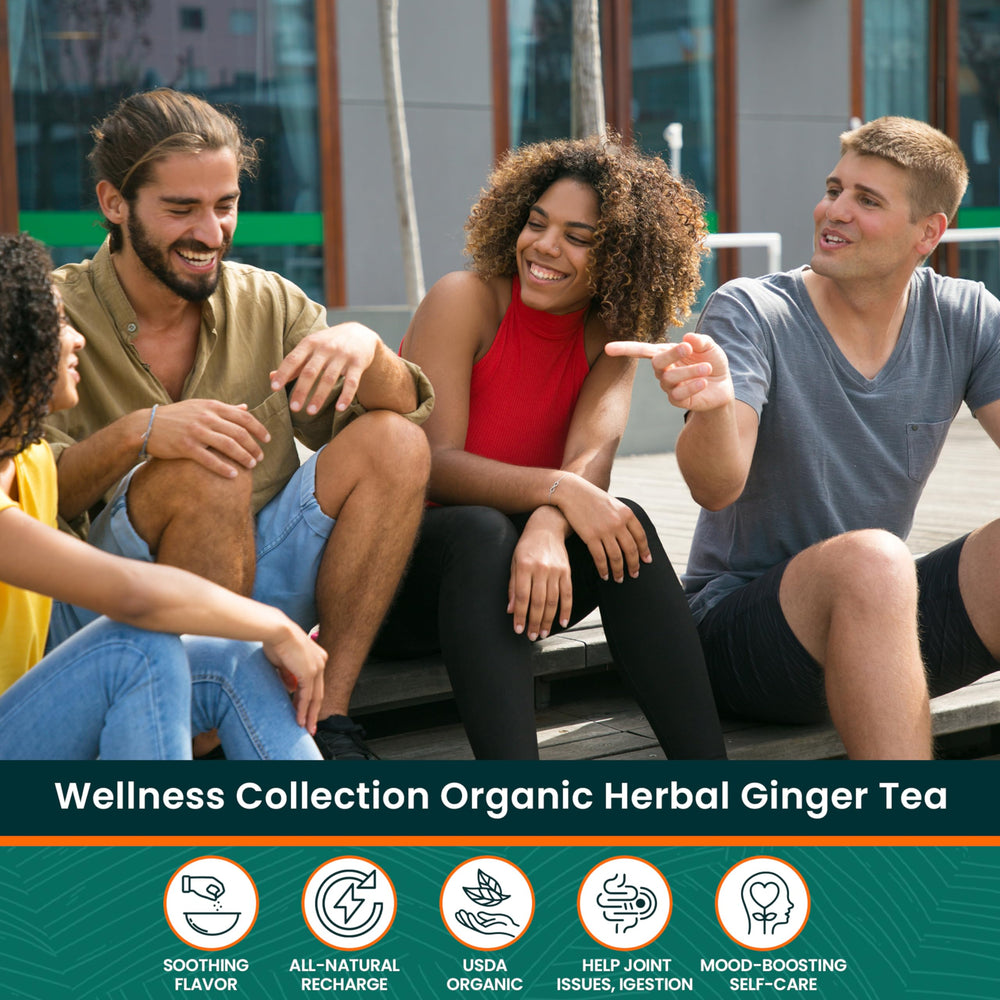 Herbaly Wellness Tea bag in bowl suggests easy daily brewing ritual