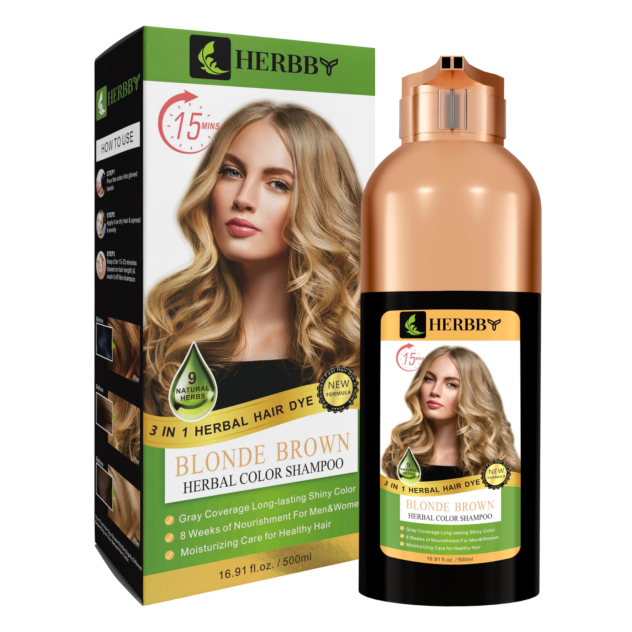 500ml bottle suitable for women, men, eyebrows, and beard use
