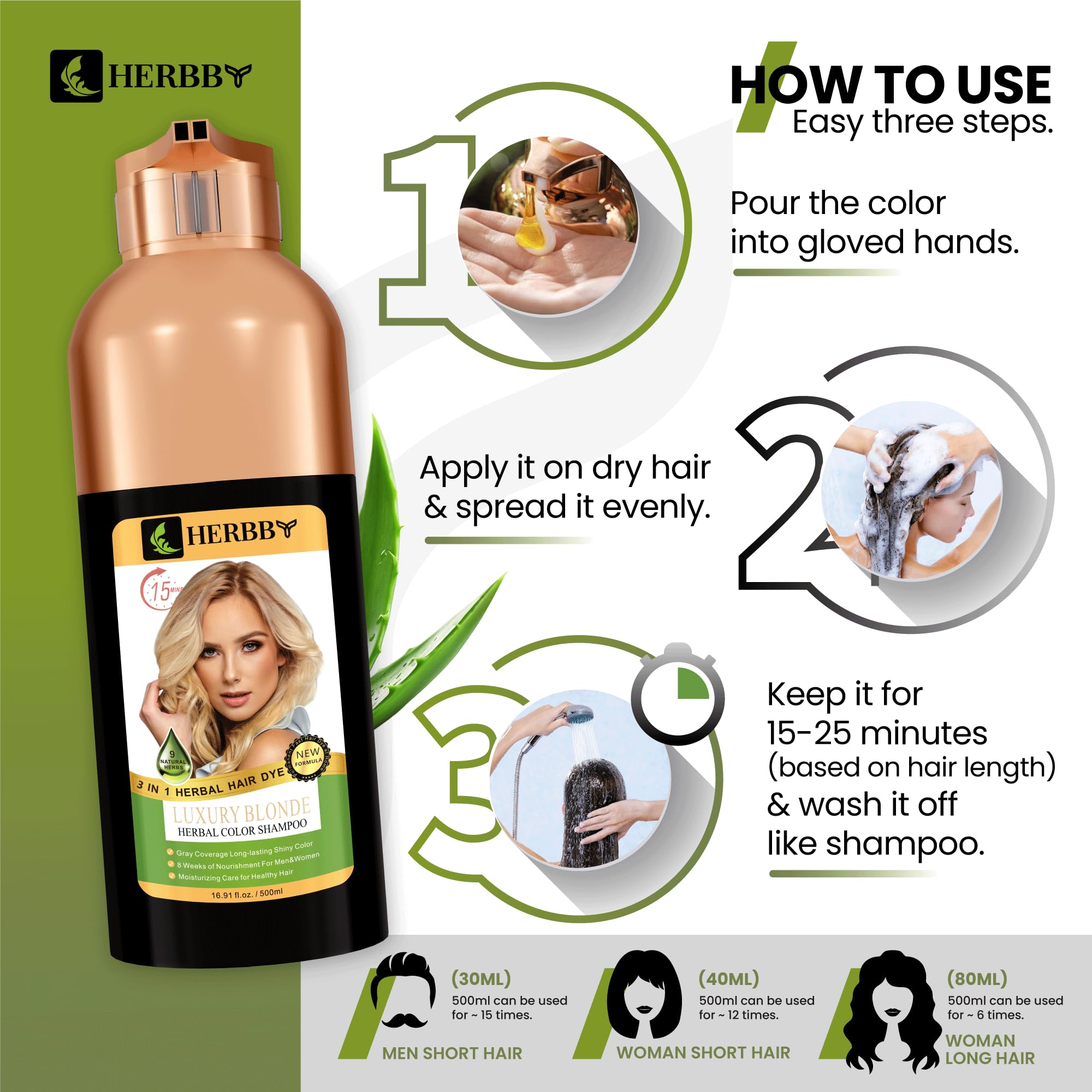 HERBBY 9 herbal extracts illustration emphasizing nourishing care