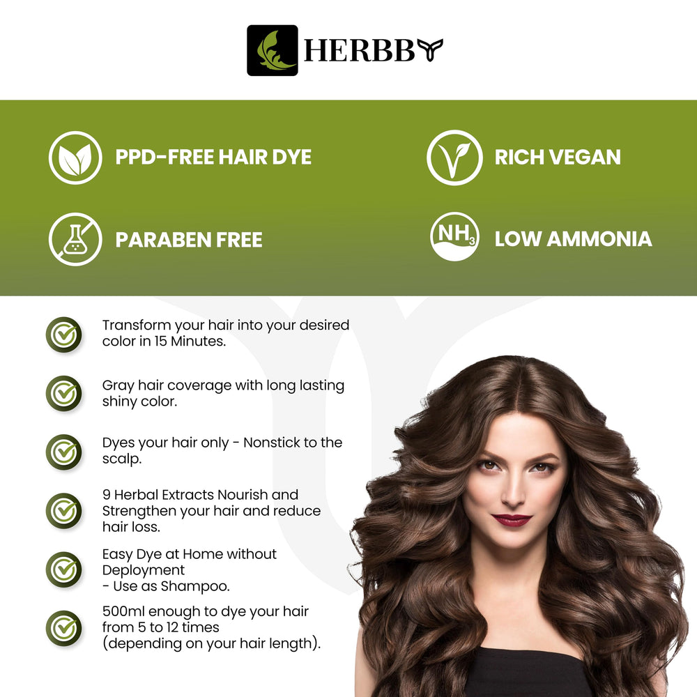 Shiny, healthy-looking finish after using HERBBY shampoo