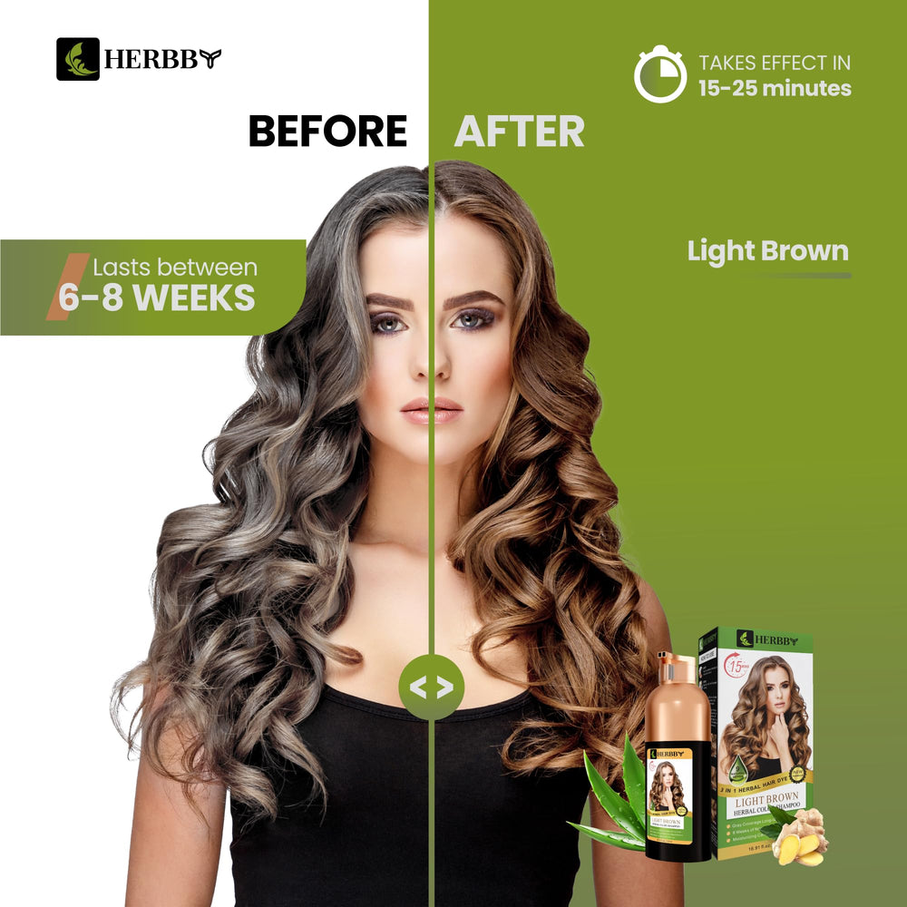 Herbby hair color shampoo texture close-up shows creamy formula.