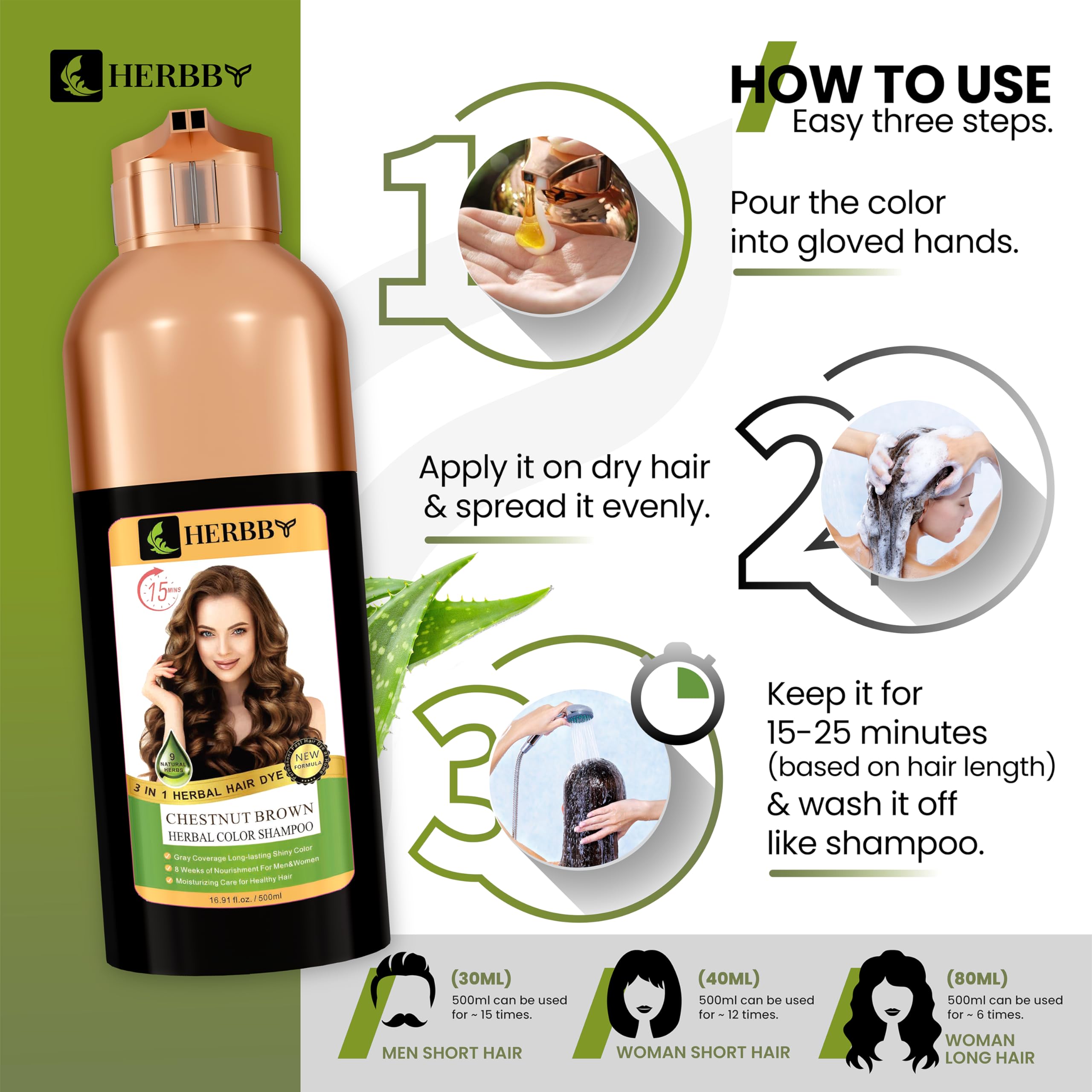 HERBBY long-lasting color lasting 6-8 weeks