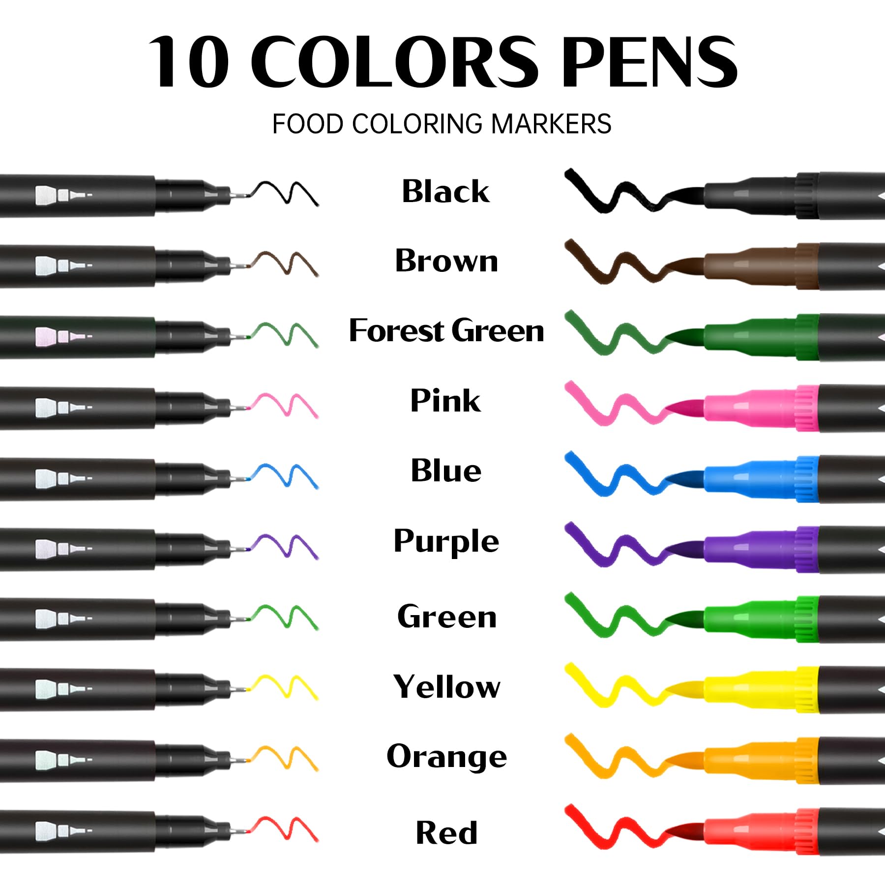 Herbeklab edible markers dual tips enable bold fills and precise outlines