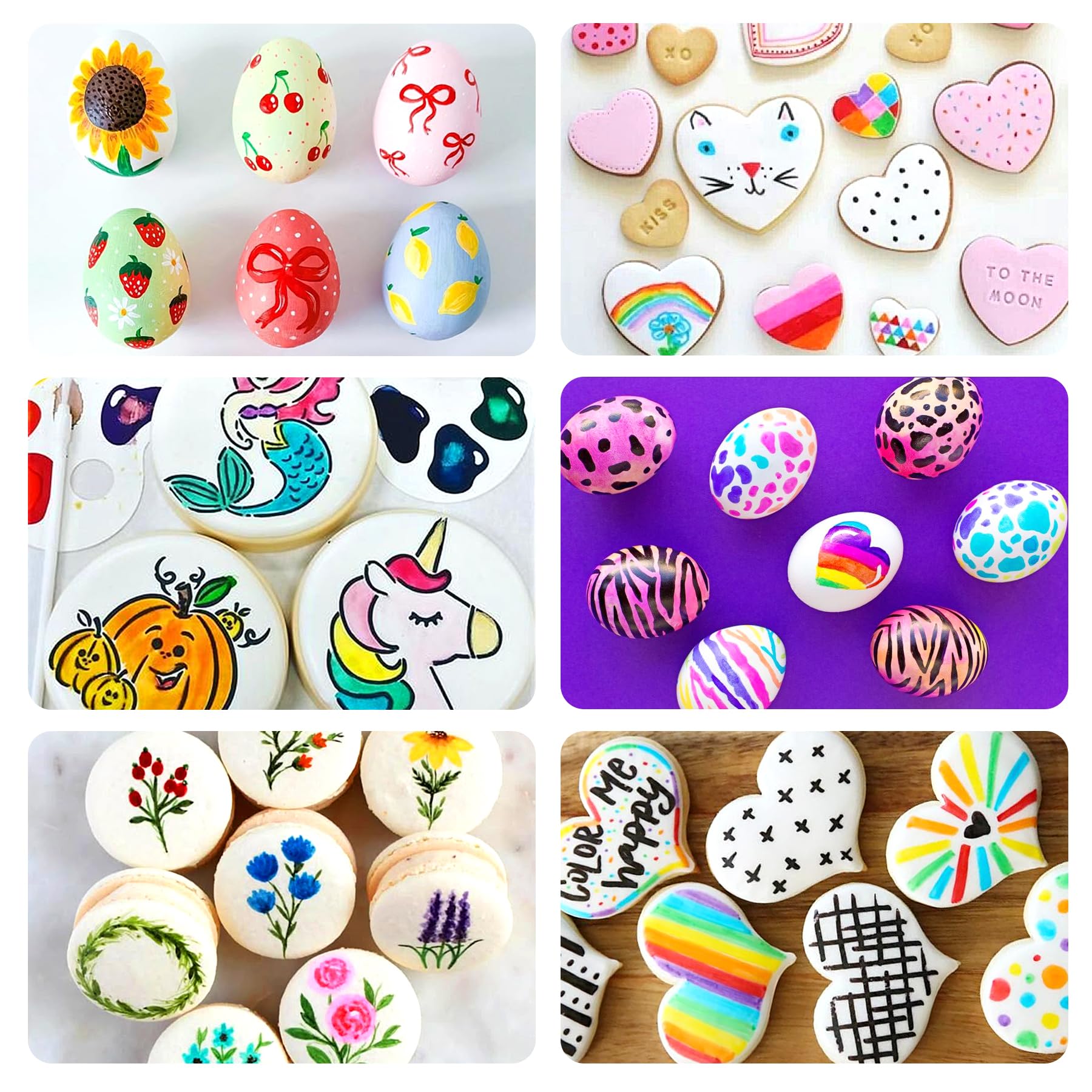 Herbeklab edible markers on Easter eggs offering bright color options