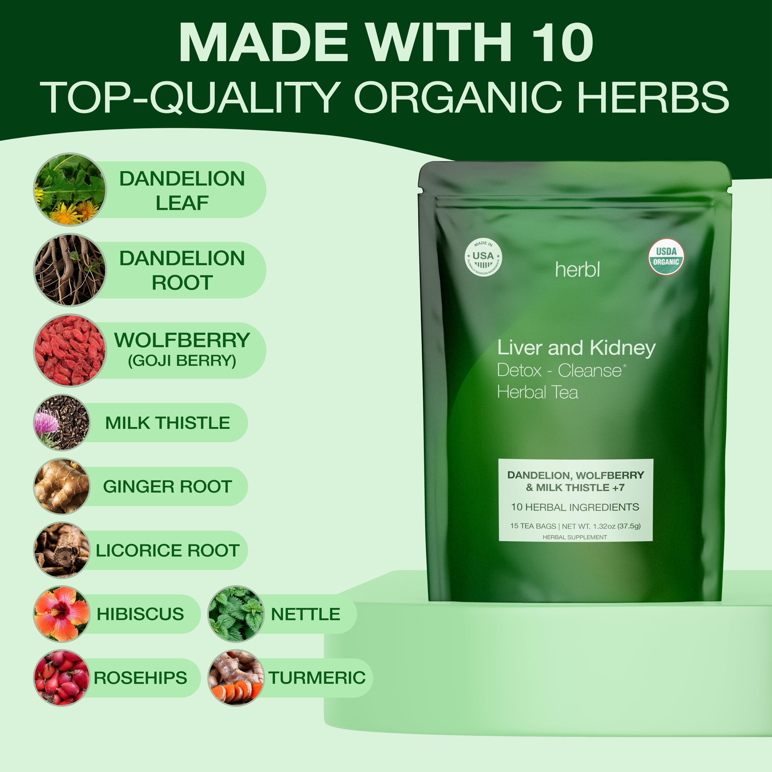 Herbl tea cup during steeping releases inviting aroma and supports digestion.