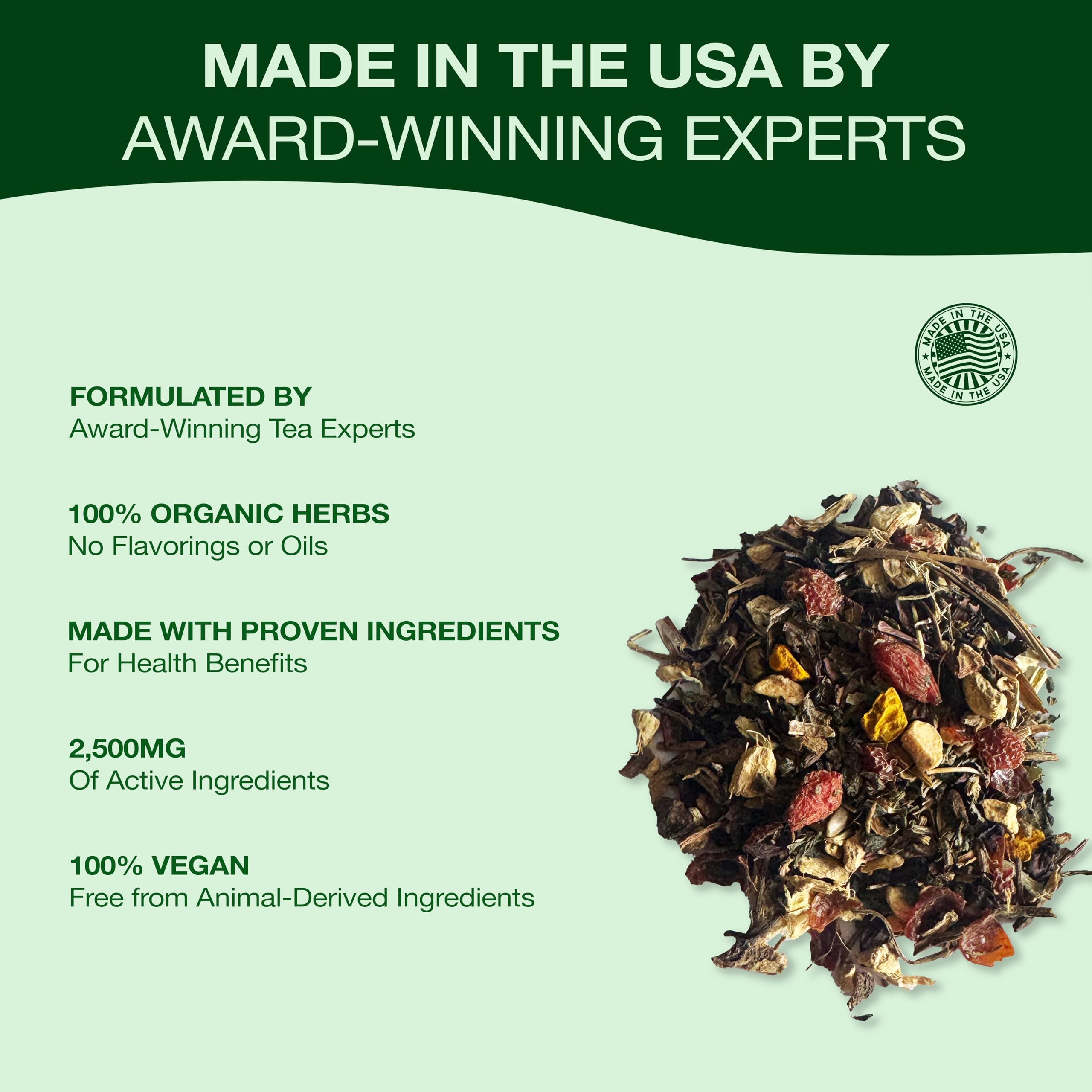 Herbl hibiscus ginger turmeric blend visual hints at digestive comfort and flavor.