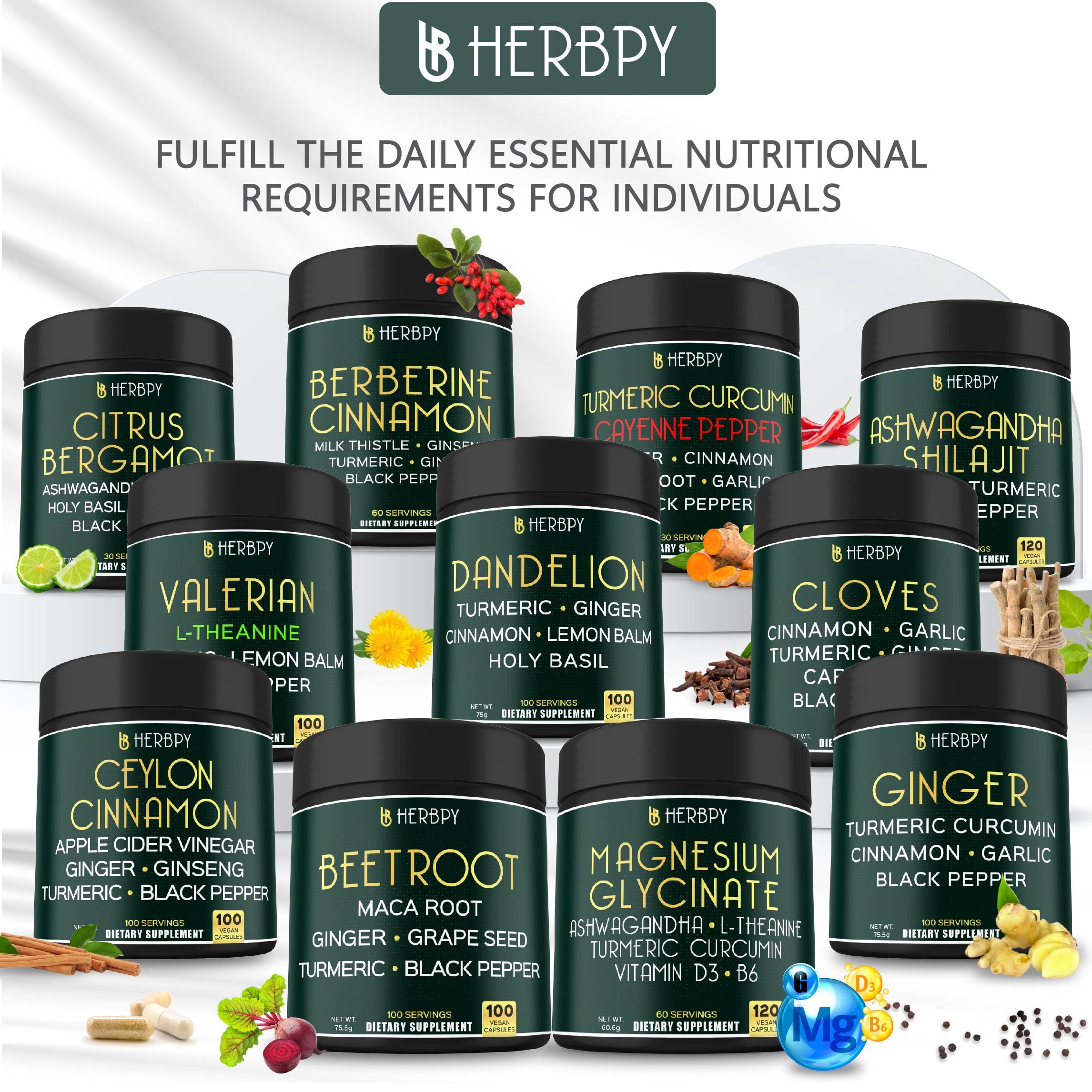 Herbpy 7in1 packaging on kitchen counter for everyday rituals.