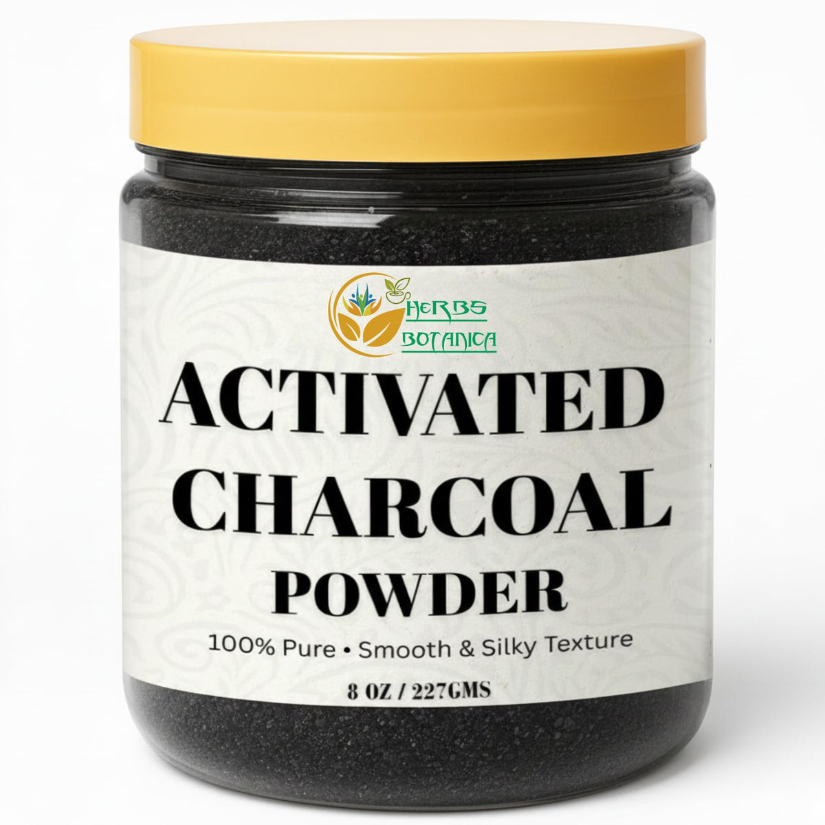 Herbs Botanica Activated Charcoal Bottle Pour for easy DIY skincare and drink mixing.