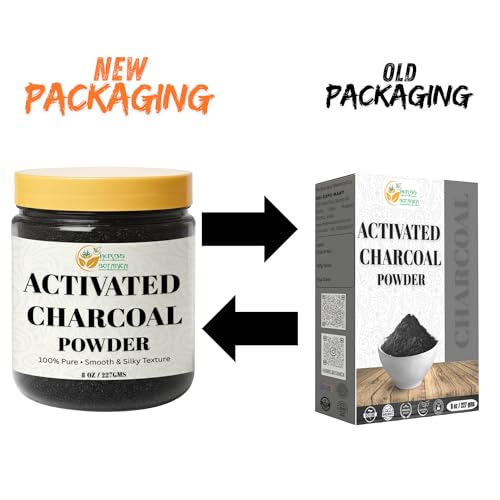 Herbs Botanica Charcoal Powder Jar Closeup highlights fine texture for masks.