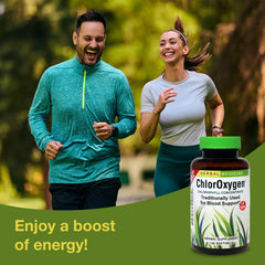 Herbs Etc. ChlorOxygen softgels packaging emphasizes gluten-free formula.