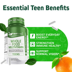 Herbtonics 62-superfood blend ingredients highlight whole-food nutrients for teens.