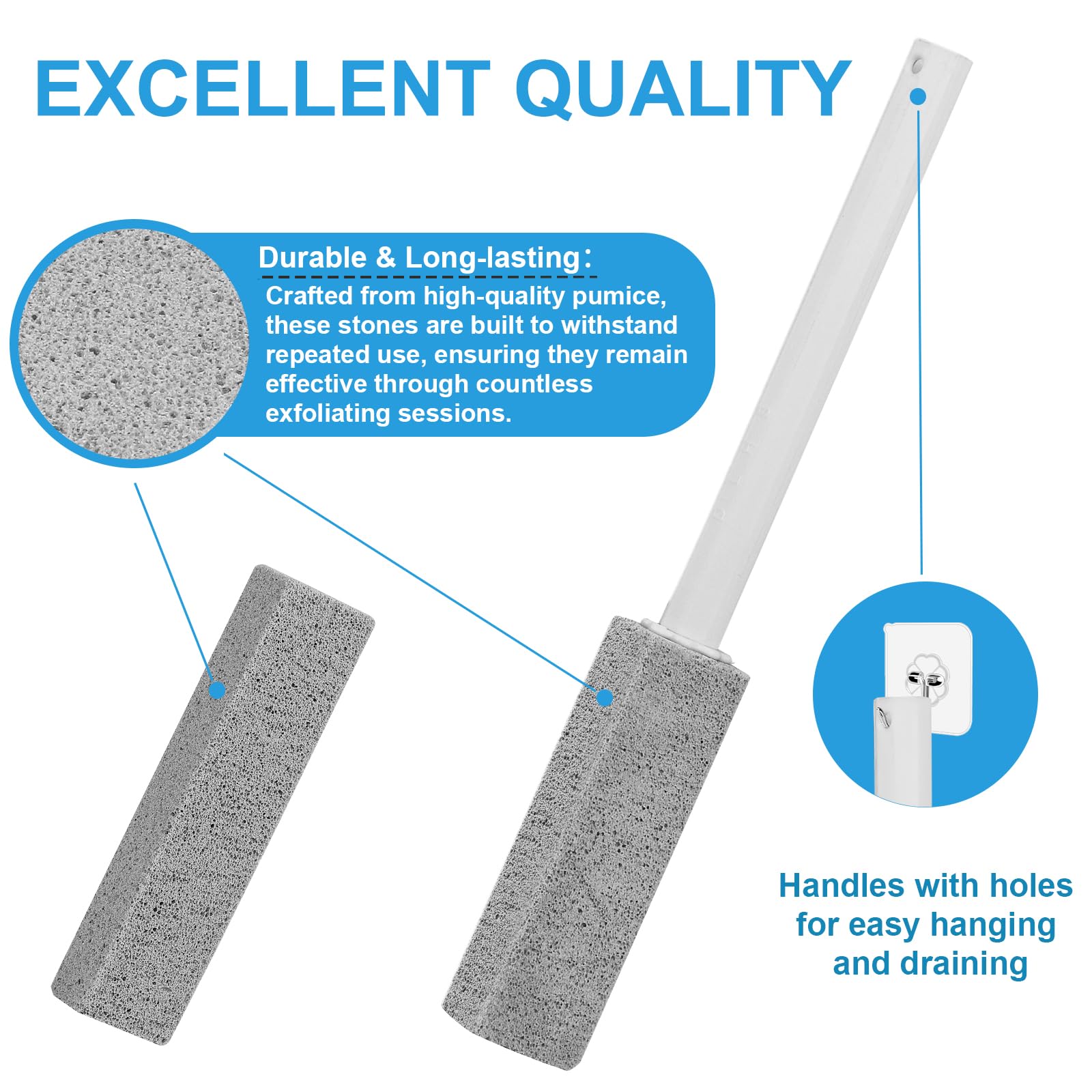 Herda hard-water stain removal pumice to brighten bathroom fixtures.