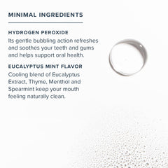 Mouthwash bubbling action during rinse with HERITAGE STORE product