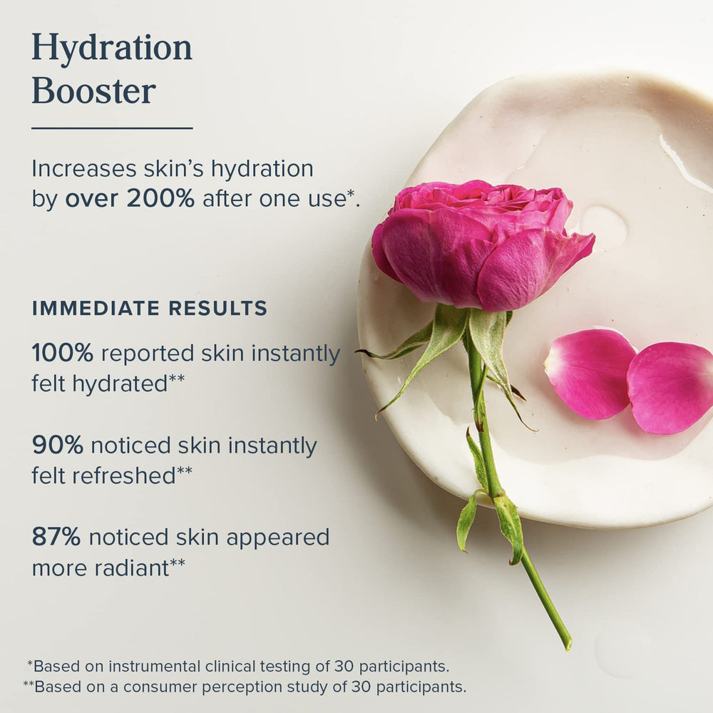 HERITAGE STORE Rosewater & Glycerin mist side view shows compact, travel-friendly packaging.