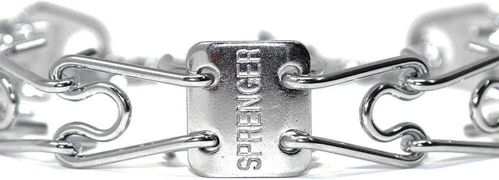 Herm Sprenger Made in Germany badge on collar emphasizes craftsmanship