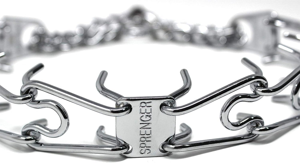 German-made, chrome-plated steel collar built for durability.