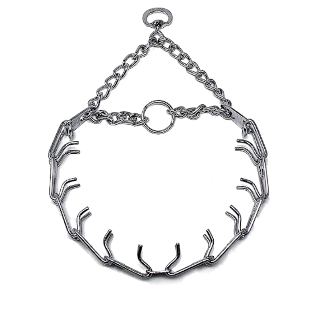 Herm Sprenger prong collar, 3.2 mm, 23-inch length, ideal for training safety.
