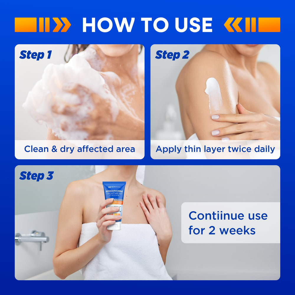 Hermon Antifungal Cream daily skin care routine usage.