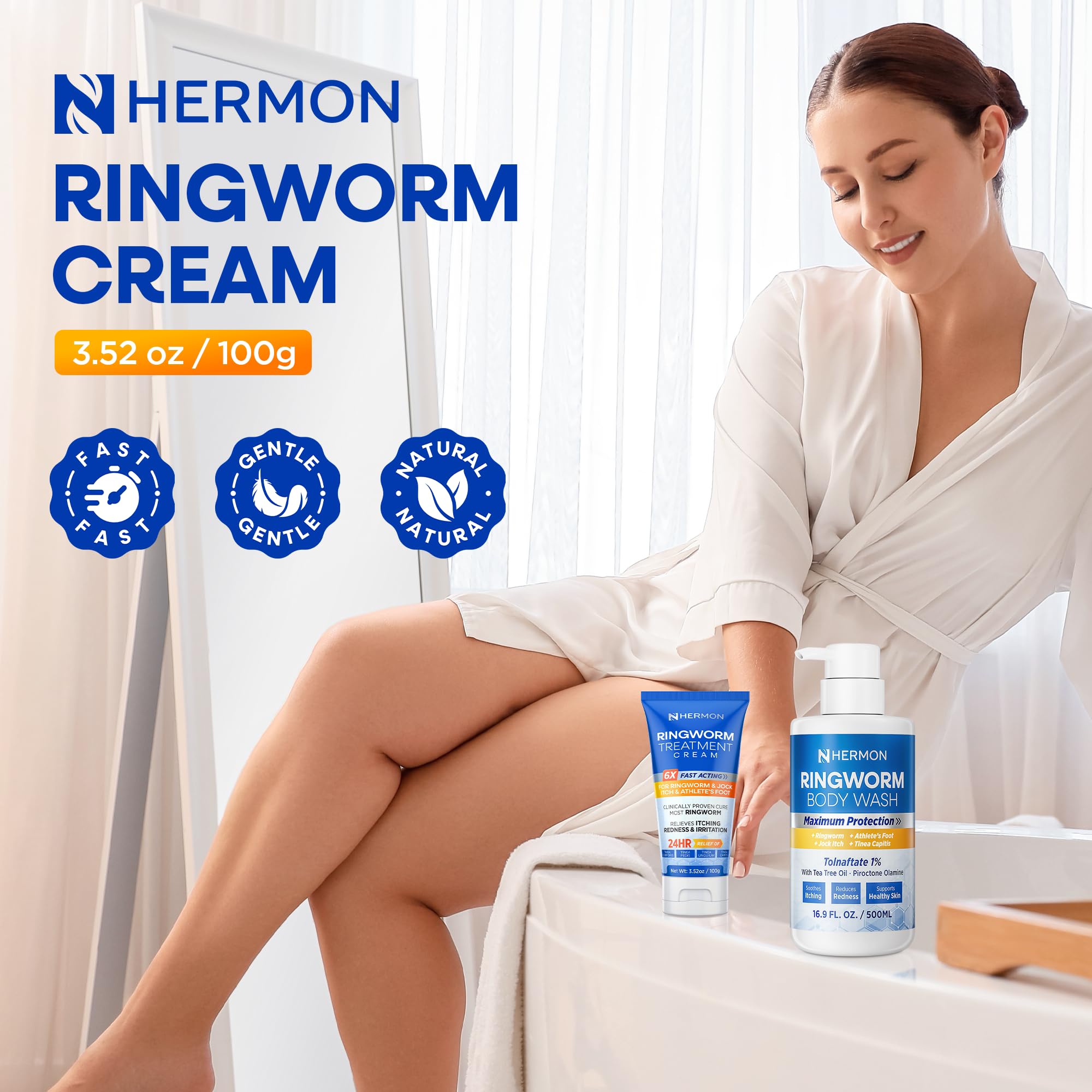 Hermon Antifungal Cream hypoallergenic formula for sensitive skin.