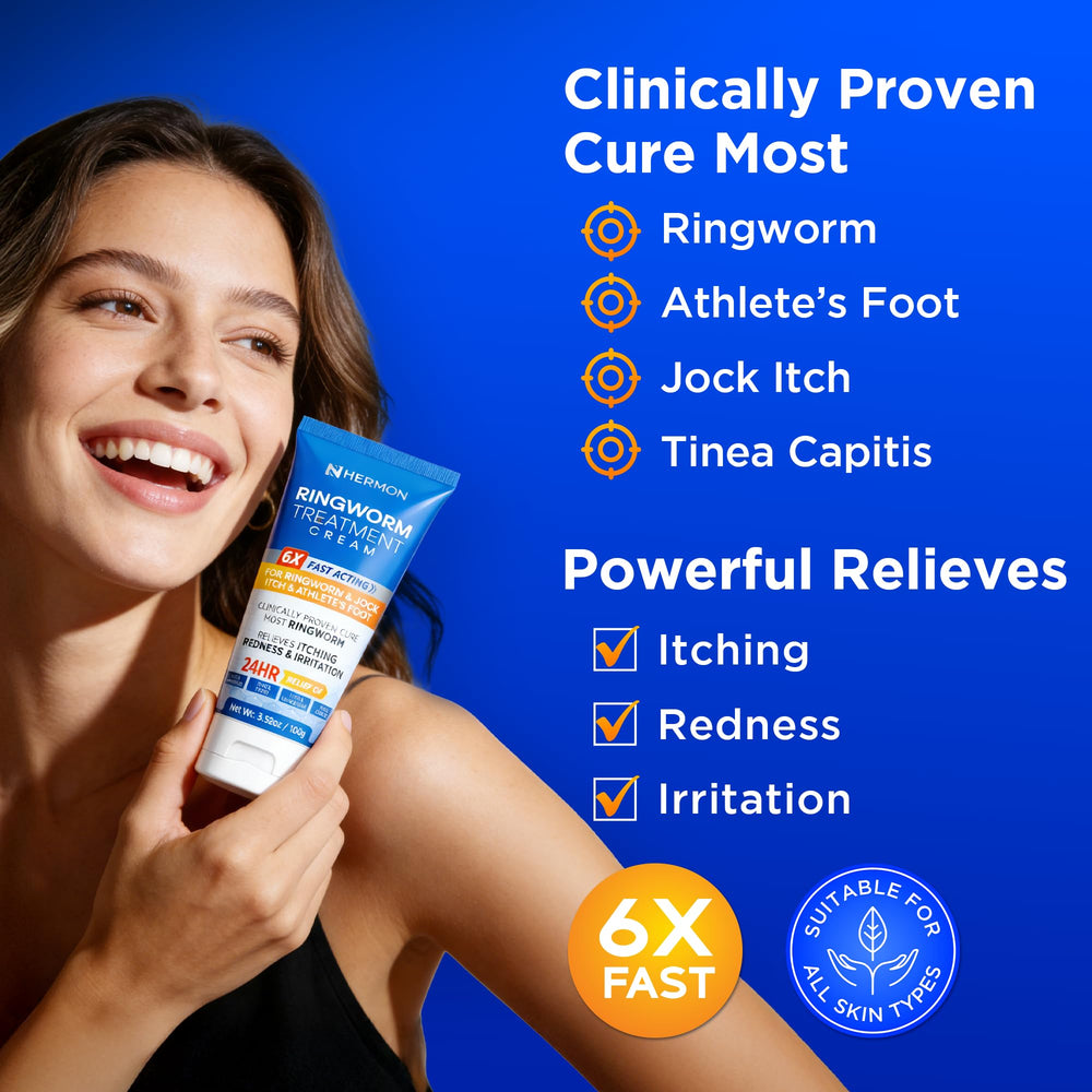 Hermon Antifungal Cream travel-friendly tube for on-the-go relief.
