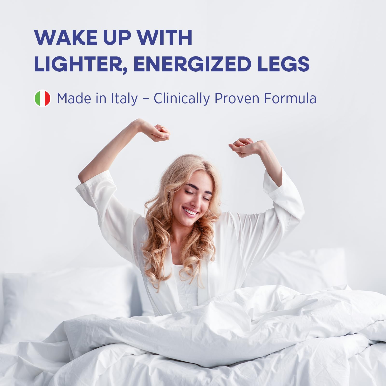 Non-greasy finish with quick absorption on leg skin.