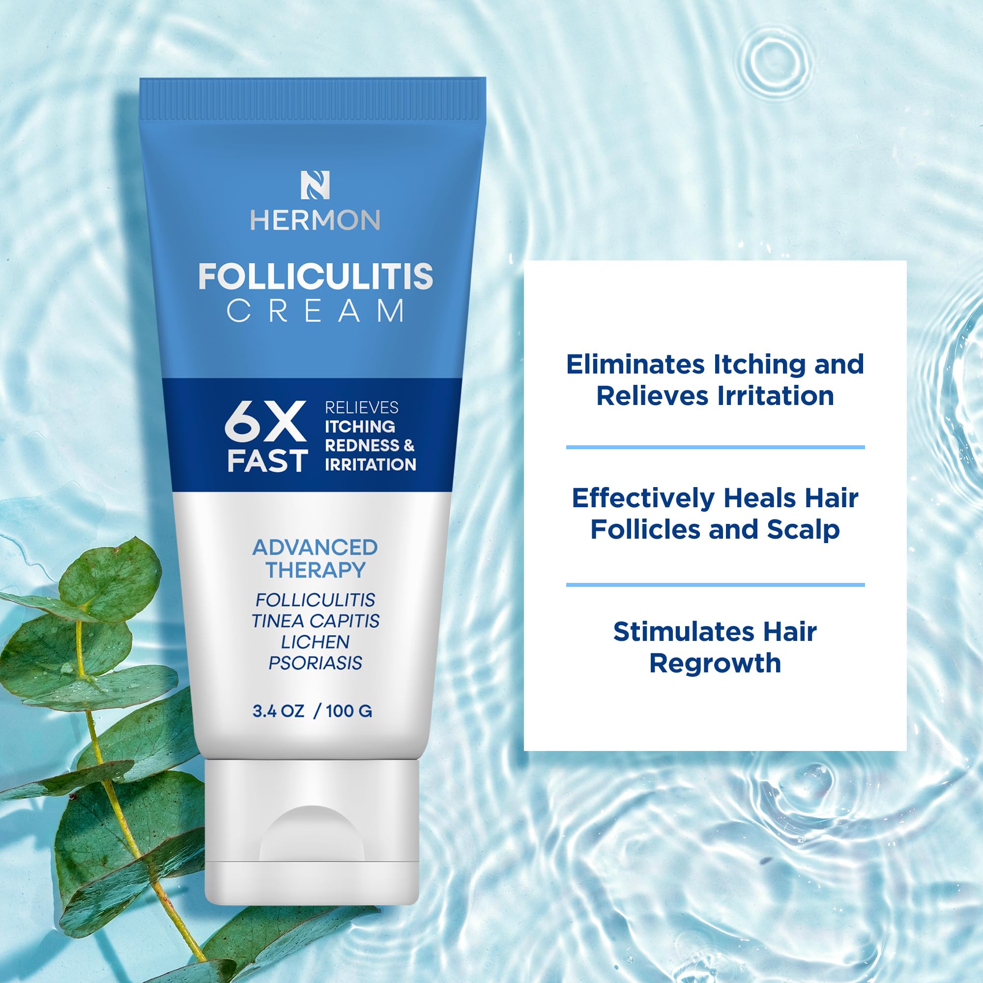 Hermon Folliculitis Cream in daily bathroom routine setup.