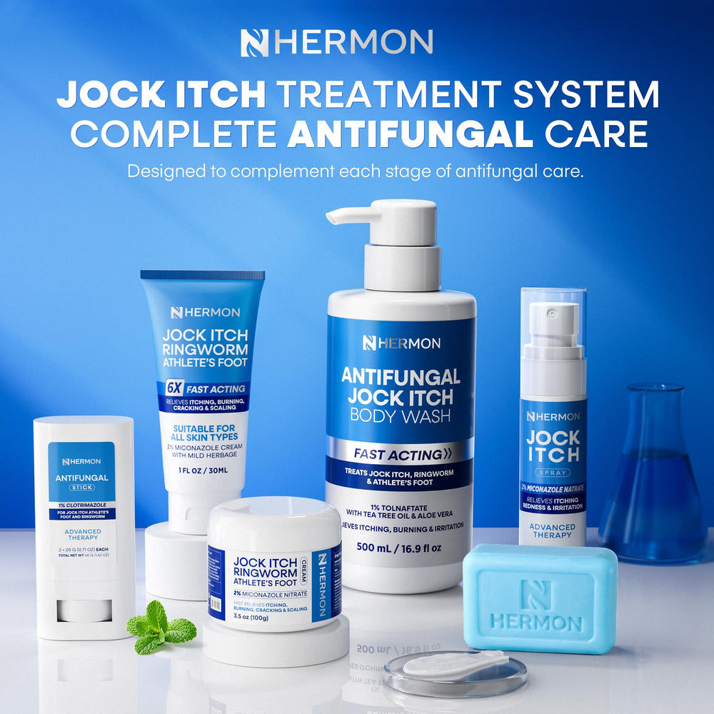 Scene of feet and nails care with Hermon cream.