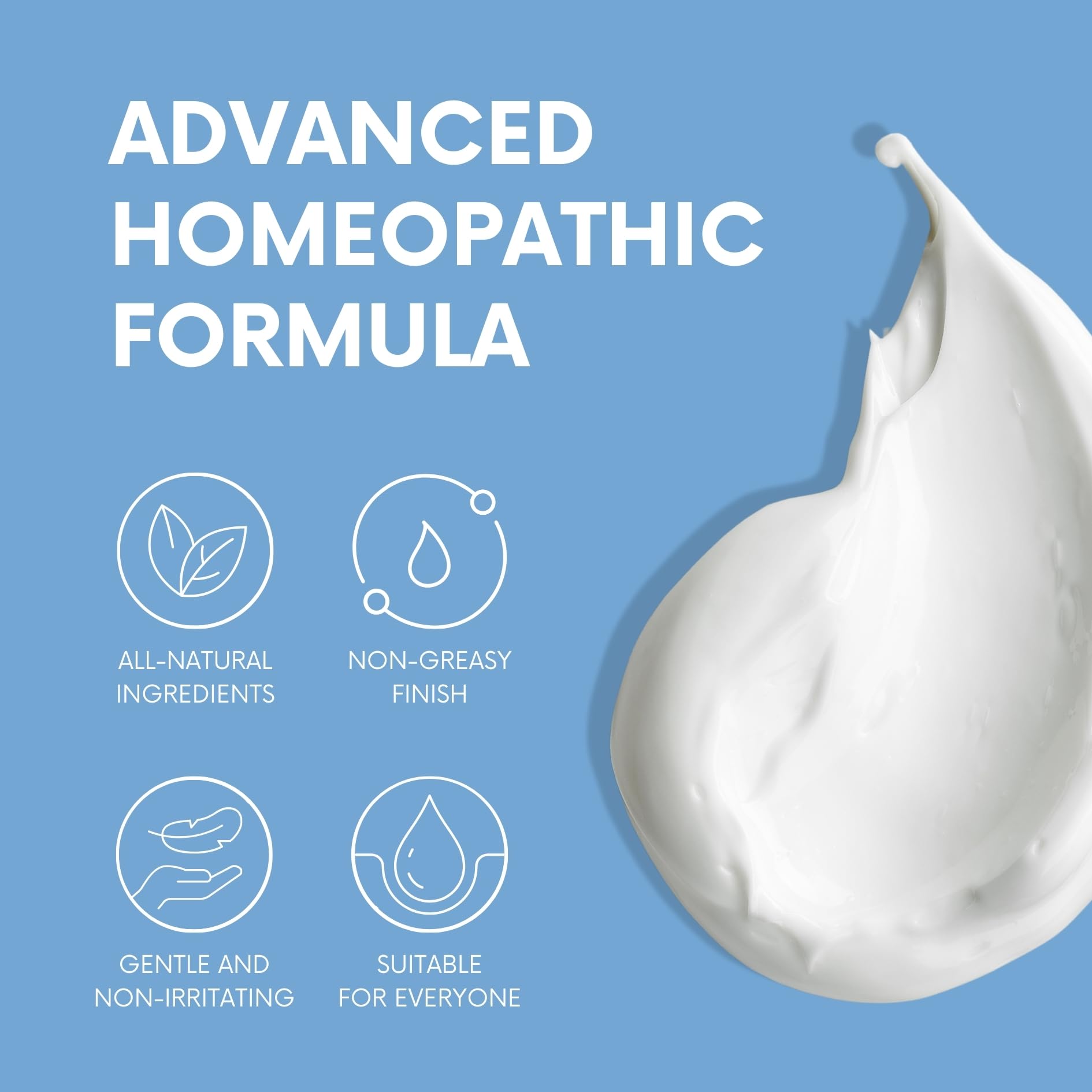 Close-up on herbal ingredients hints at natural care.