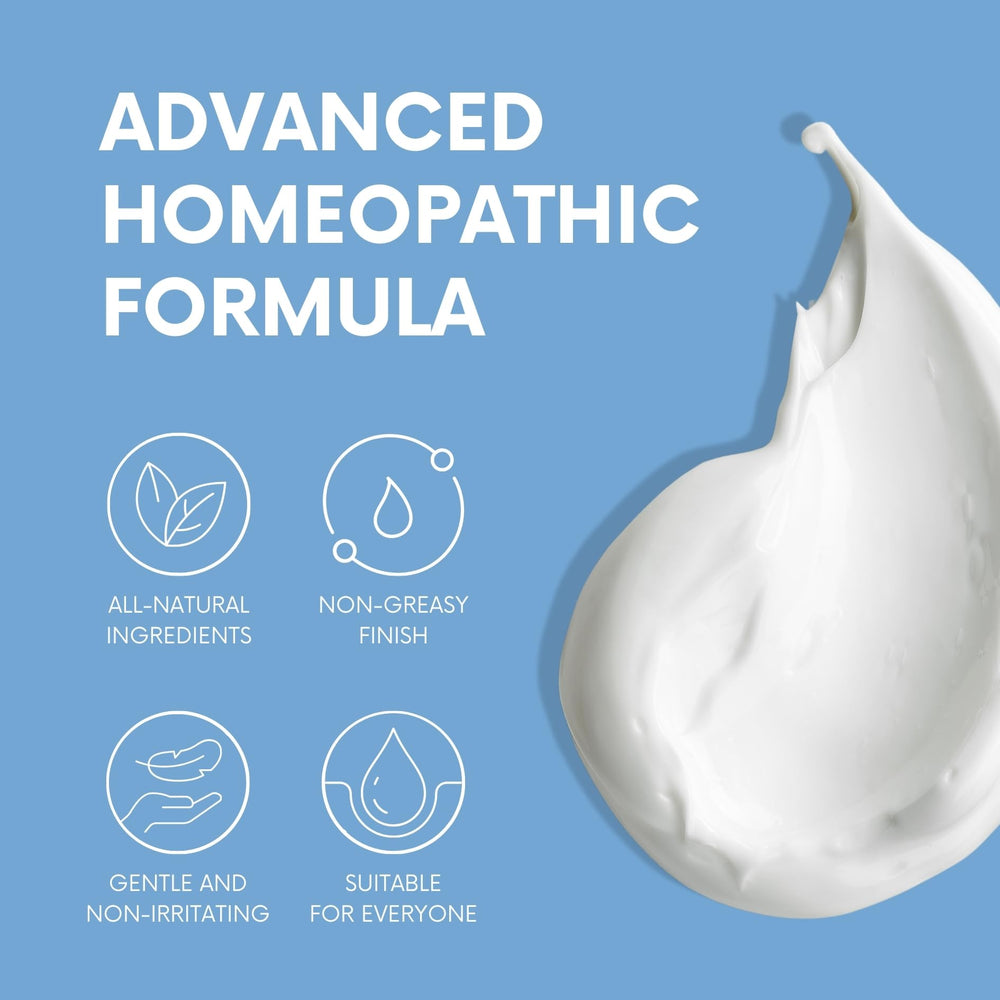 Close-up on herbal ingredients hints at natural care.