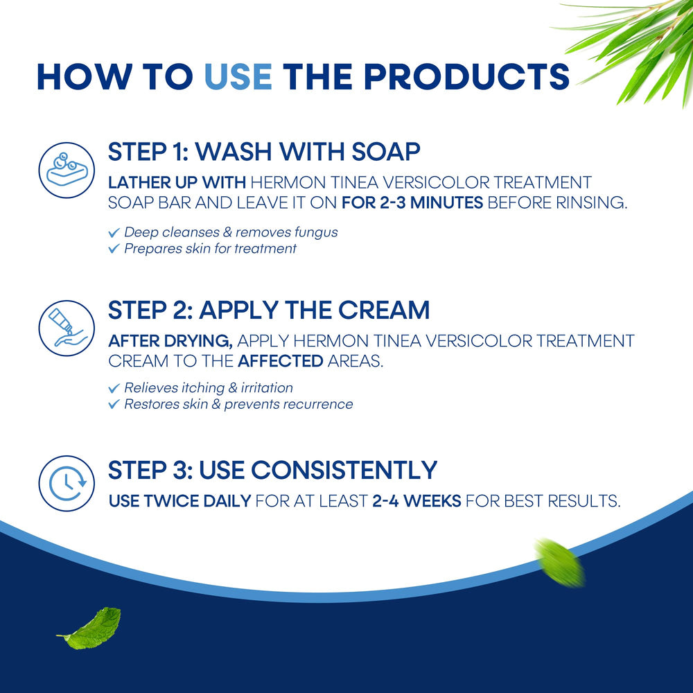 Hermon packaging tinea kit displays a ready-to-use system for convenient care.