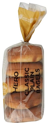 Hero Bread bagels plain classic breakfast plate, quick and satisfying.