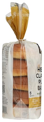 Hero Bread bagels plain classic ingredients layout, no hydrogenated fats.