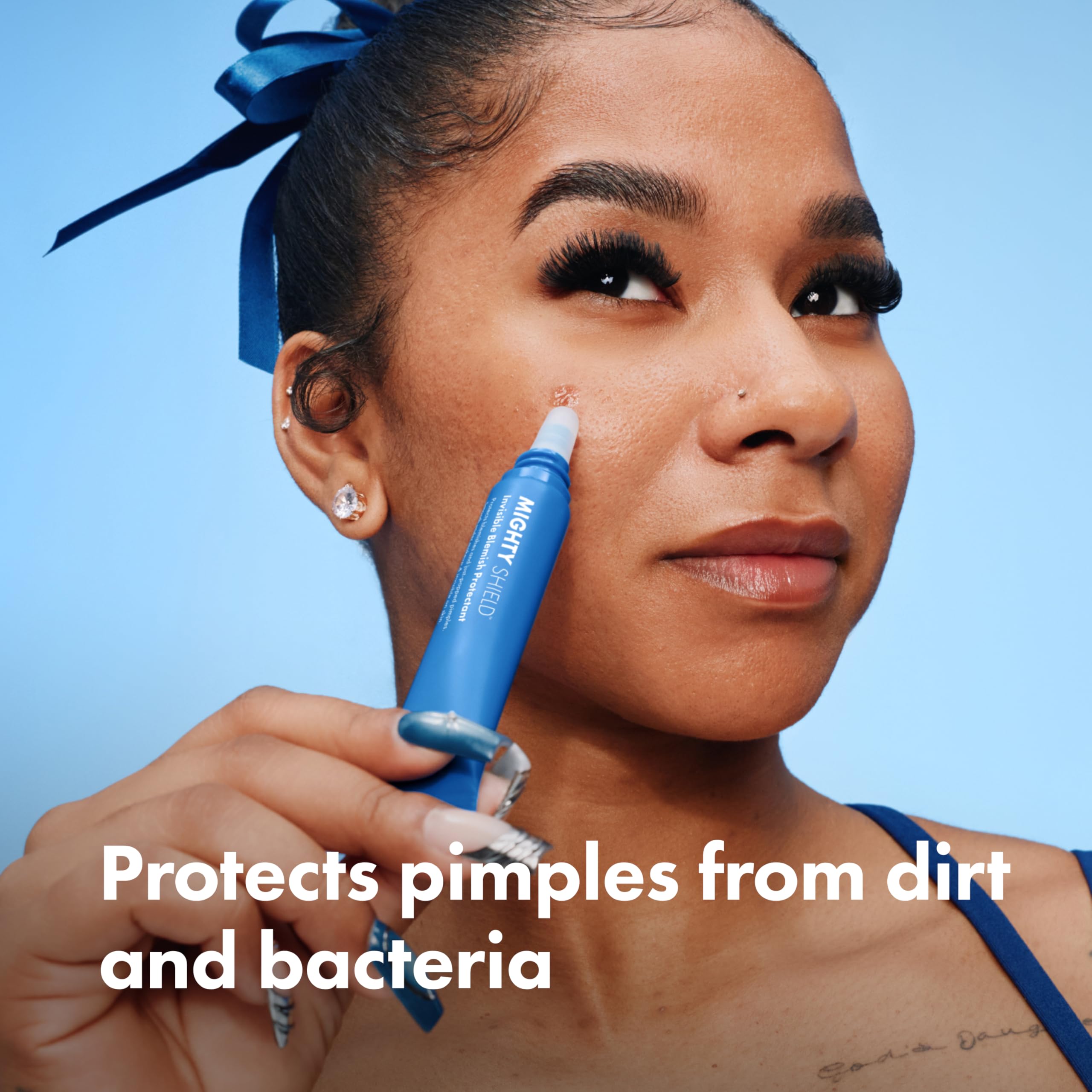 HERO COSMETICS Mighty Shield blemish-coverage image highlights a clear protective barrier.
