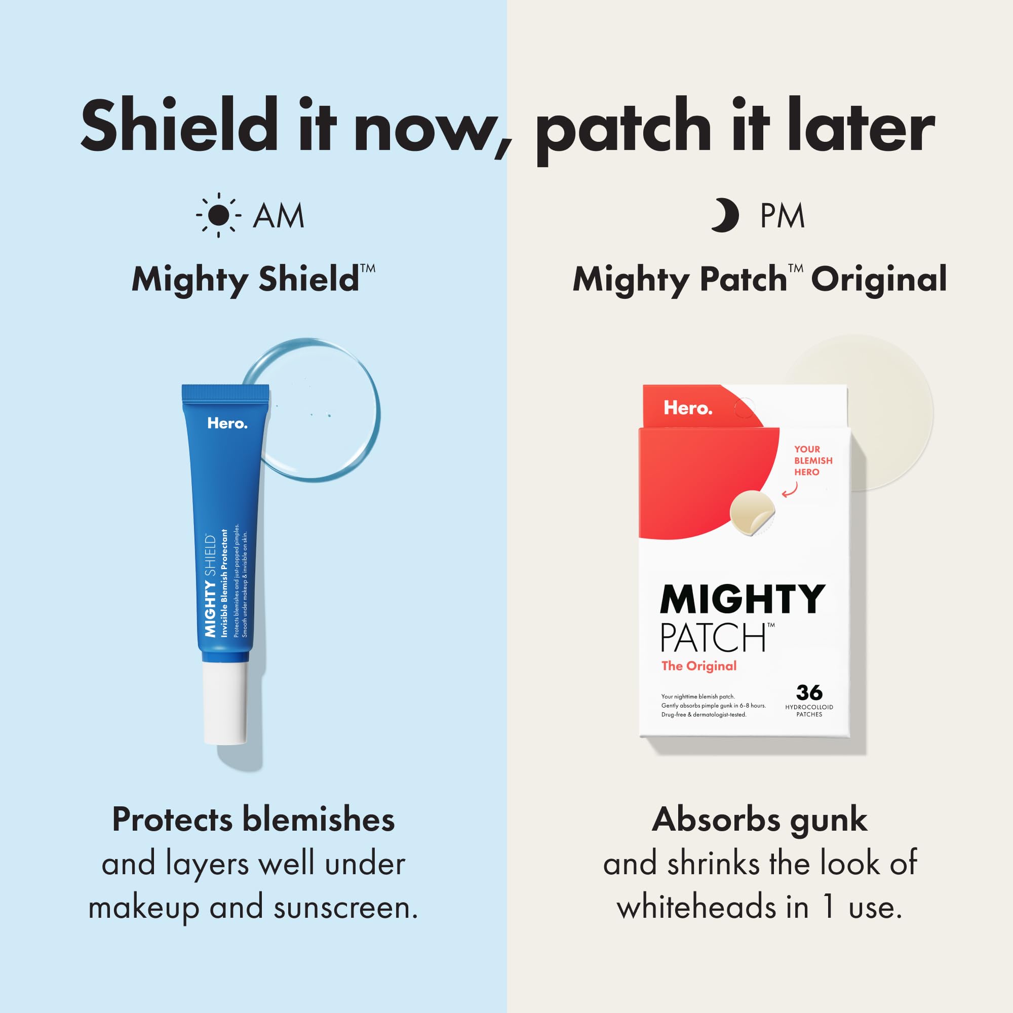 HERO COSMETICS Mighty Shield multi-use image illustrates versatile daily defense.