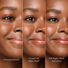HERO COSMETICS Mighty Shield makeup-ready layer supports seamless makeup application.