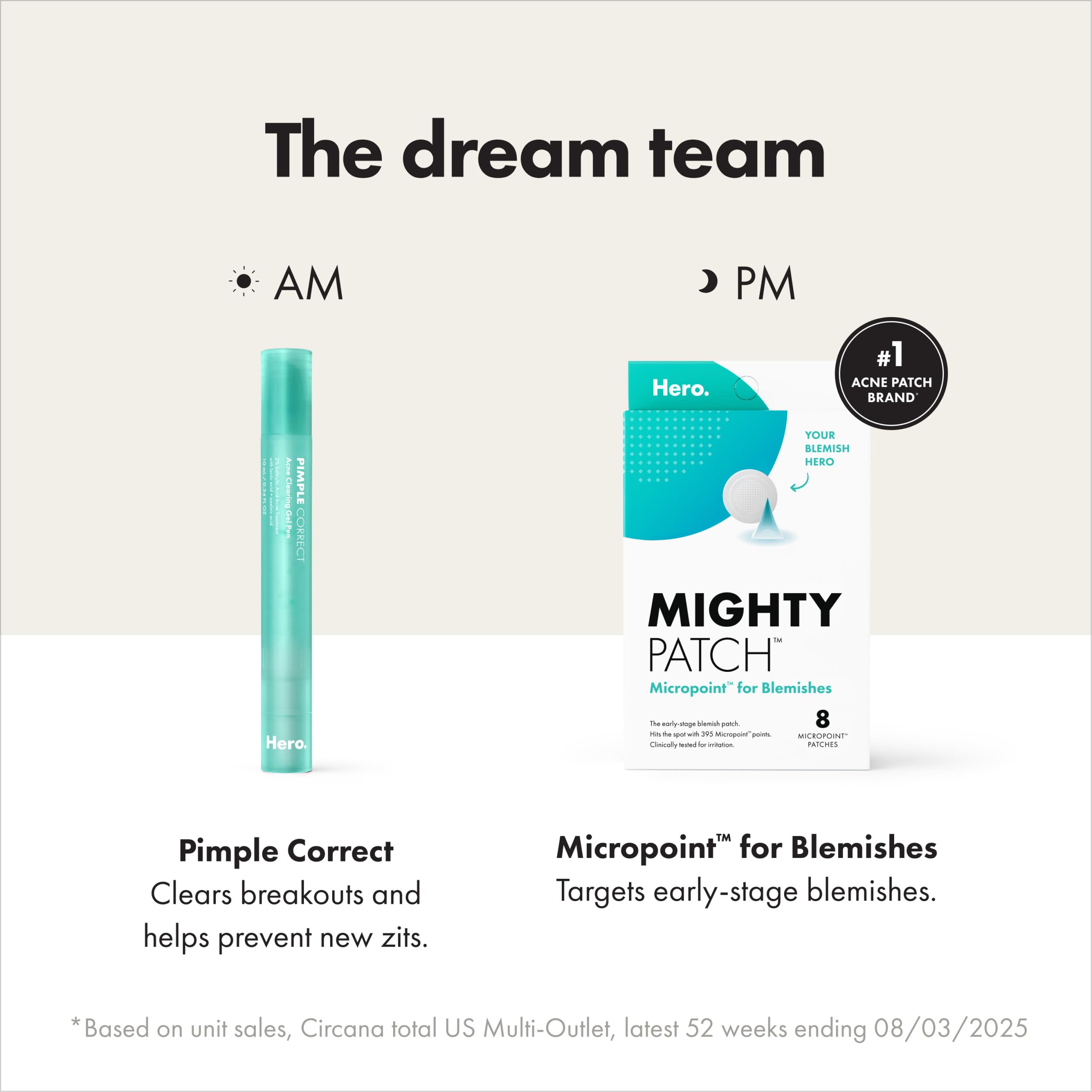 Hero Cosmetics Pimple Correct application on skin showing targeted therapy