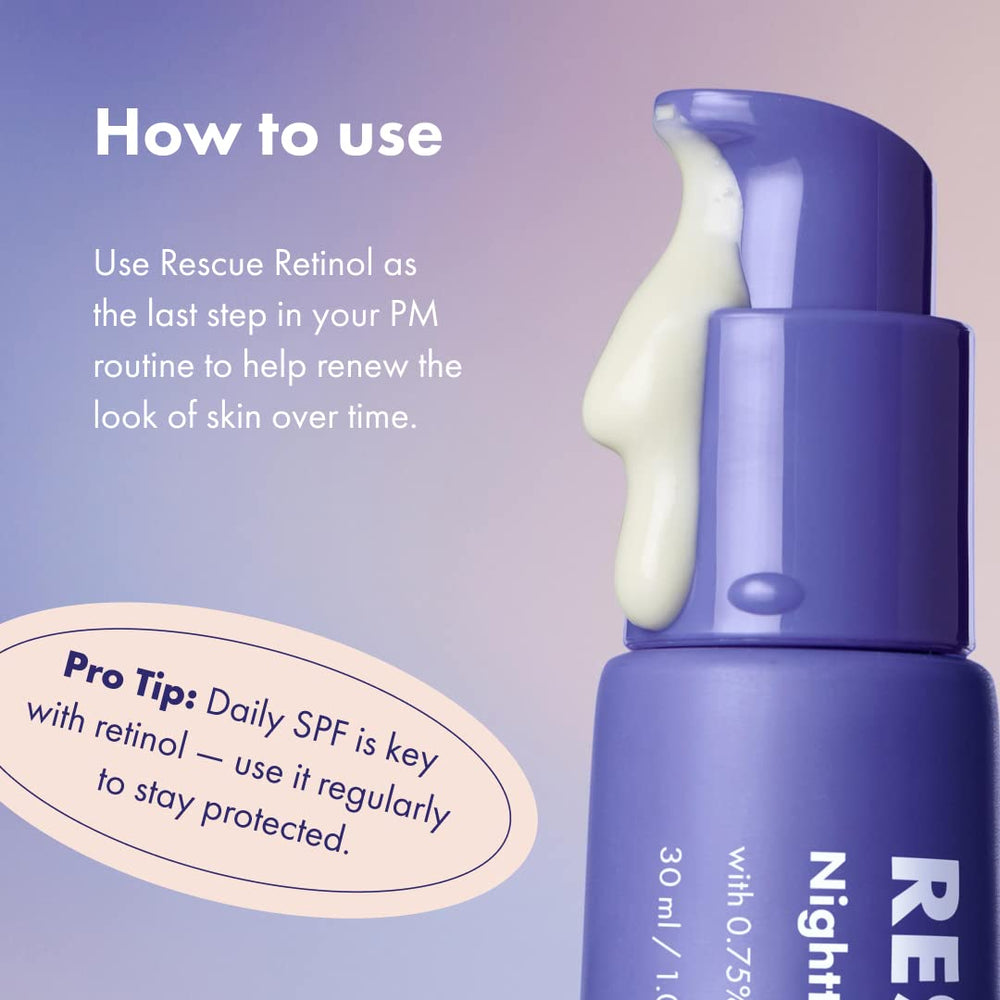 Hero Cosmetics Rescue Retinol Nighttime Cream Rescue Balm Complex supports soft, resilient skin