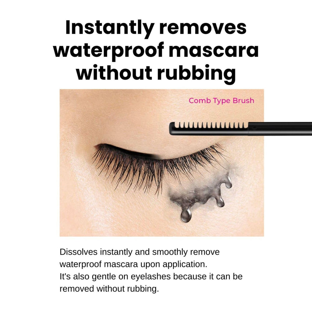 Heroine Make mascara shows long curled lashes with defining fibers.