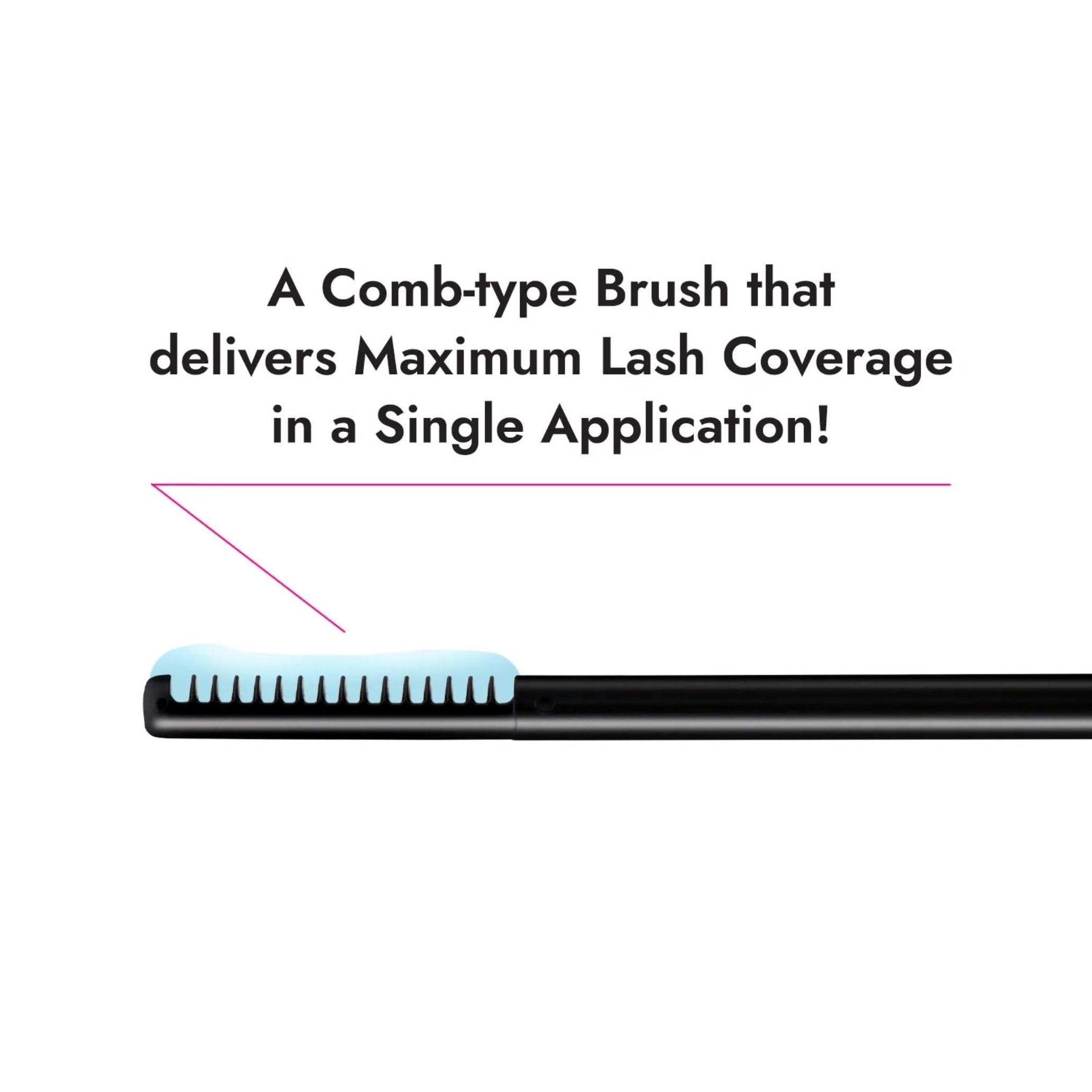 Heroine Make Speedy Mascara Remover close-up application showing silky removal.