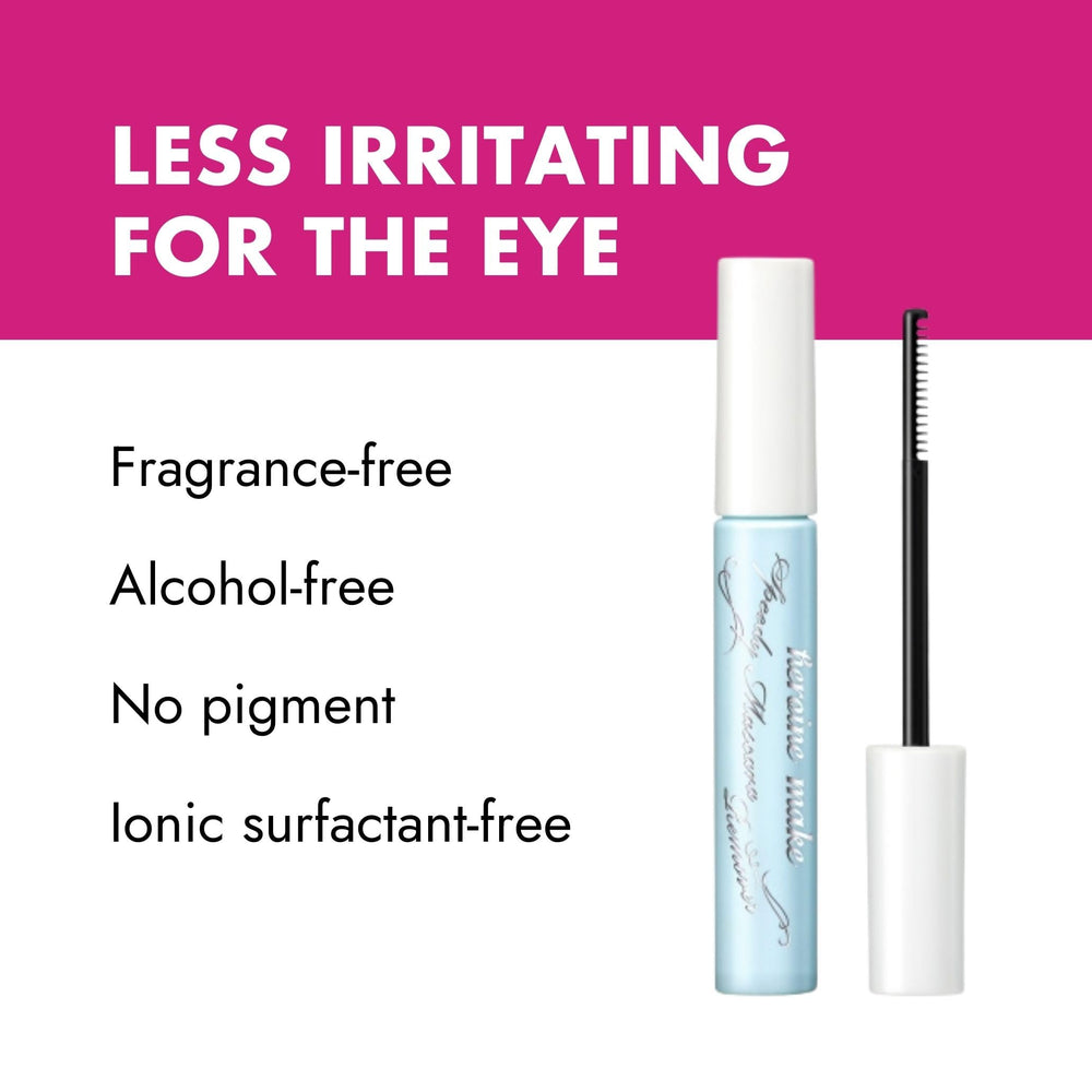 Heroine Make Speedy Mascara Remover lashes after removal, clean and soft.