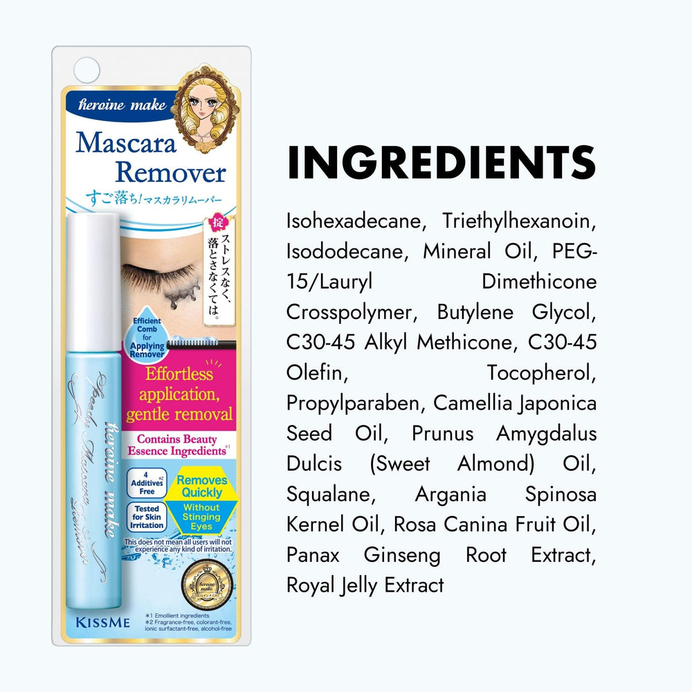 Heroine Make Speedy Mascara Remover on a tidy tabletop ready for routine.