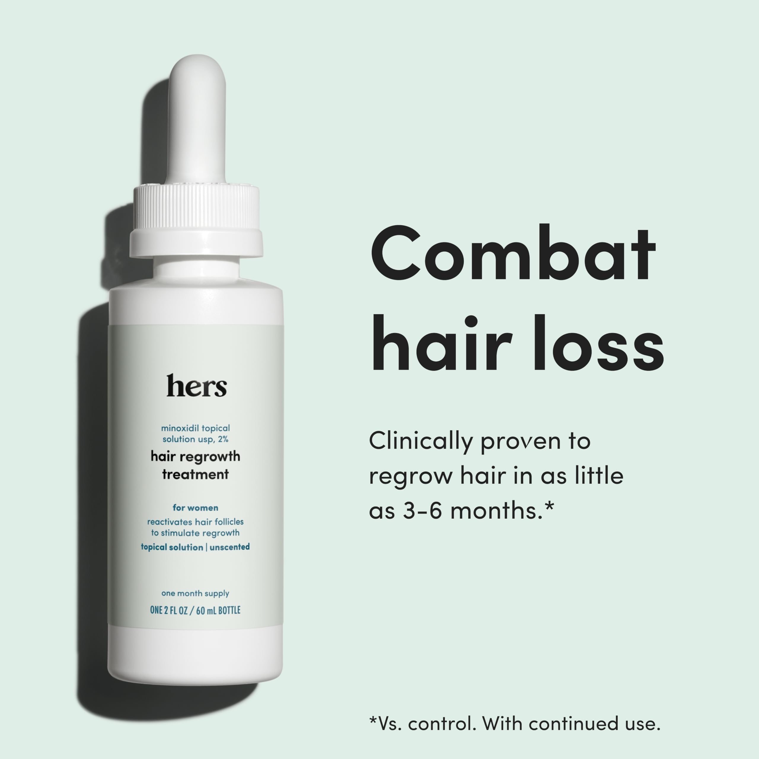 Hims & Hers Hair Regrowth foam dispense for quick application