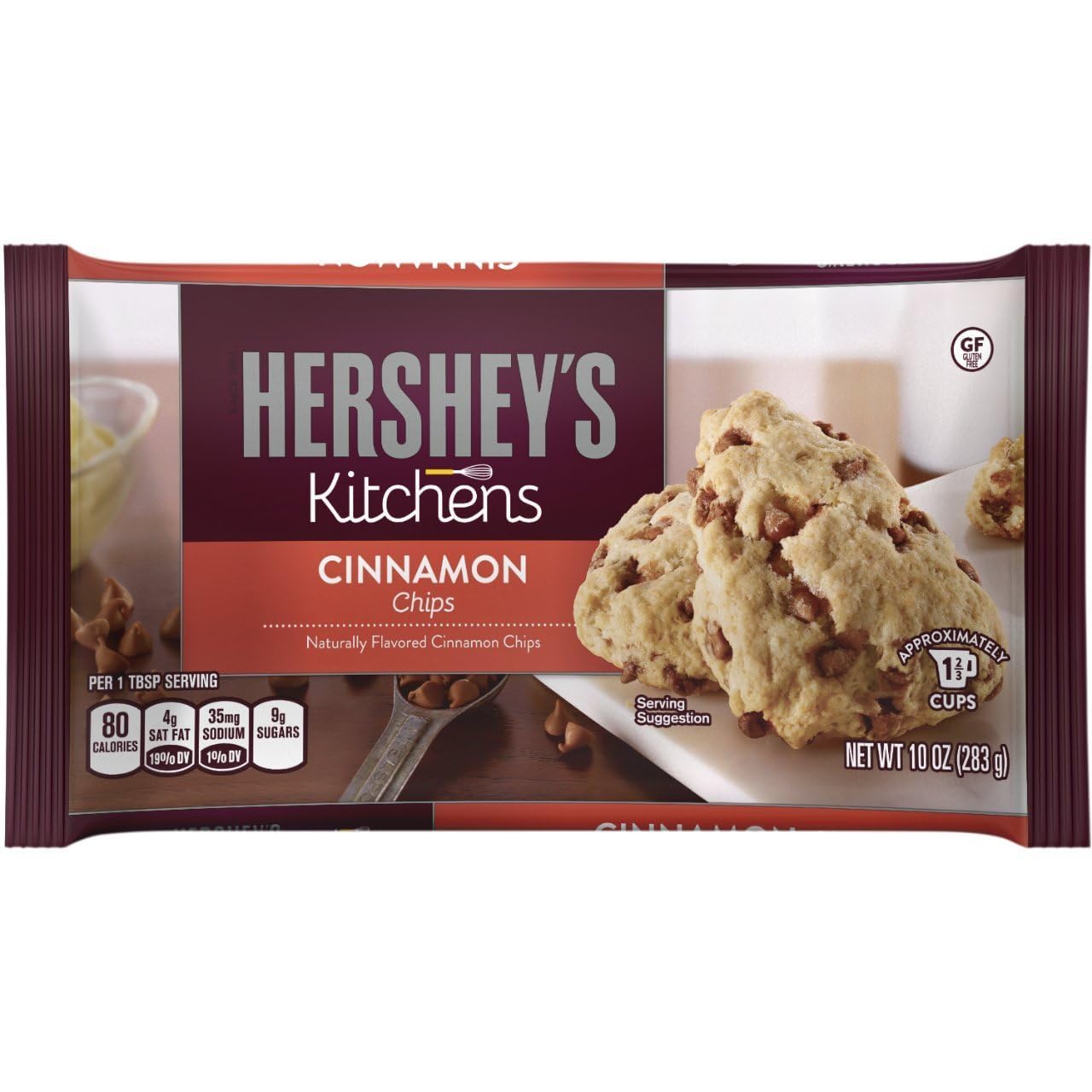 Cookies being prepared with Hershey's Cinnamon Baking Chips.