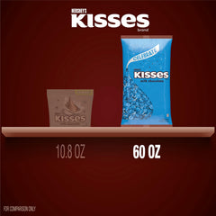 HERSHEY'S KISSES candy buffet display with glossy blue wrappers.