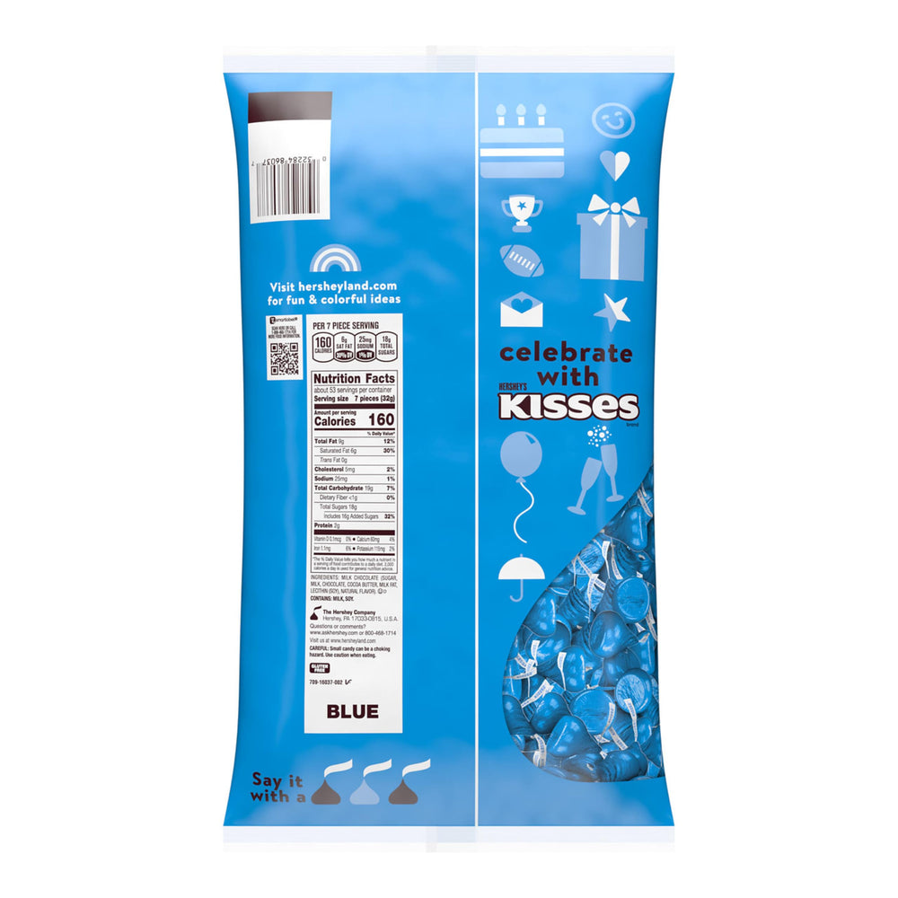 HERSHEY'S KISSES milk chocolate closeup showing smooth texture and shine.