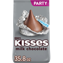 Hershey's Kisses milk chocolate party pack front view for sharing at gatherings.