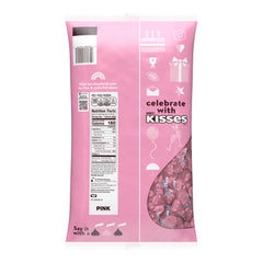 Hershey's KISSES pink foil wraps create a festive candy display.